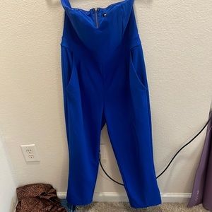Blue express strapless jumpsuit